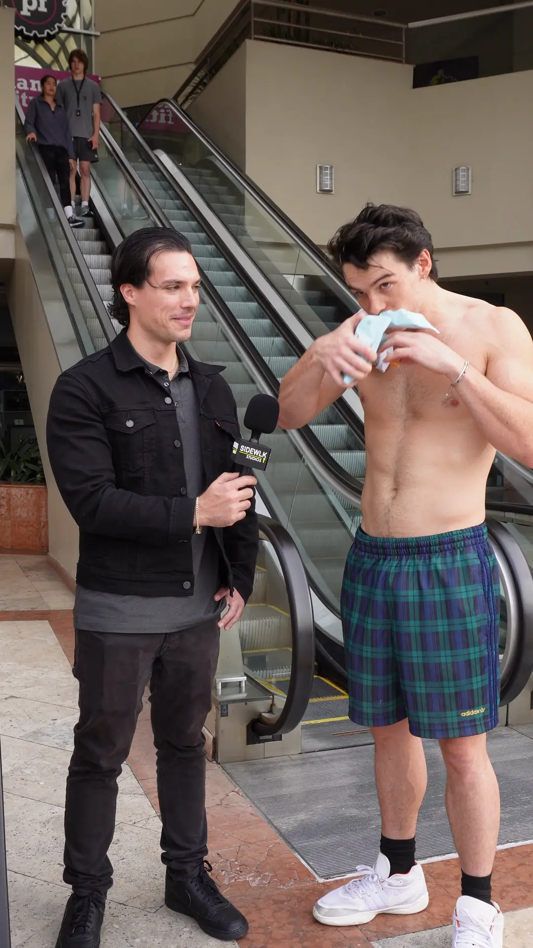 Flock Foods street reactions filmed on an LA sidewalk